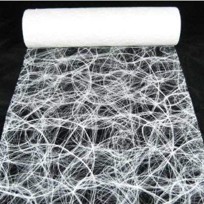 HKT Home Deco Sizoweb, weiß/Creme, Tischband, Tischläufer, Tischdecke, Vlies, Deko, 150cm lang, 30cm breit
