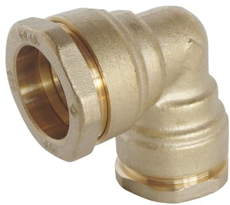 SOMATHERM FOR YOU, Raccord coudé égal en laiton pour tube PE Ø40 mm, pression 20 bars, température -10°C à +80°C, joint torique EPDM, norme ACS, garantie 5 ans, résistant et fiable