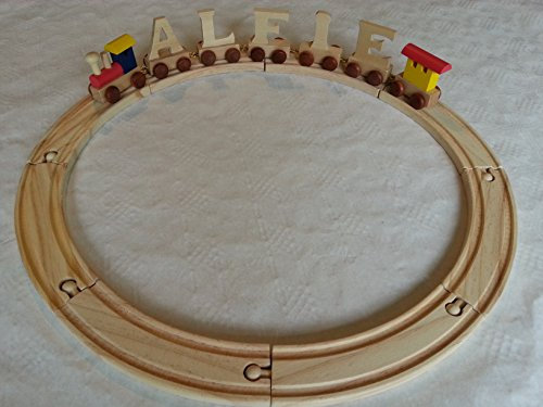 *5* letter name wooden colour alphabet train and track