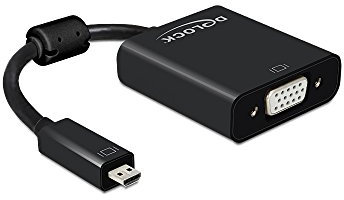 DeLOCK Cable Adaptador Micro HDMI-D Macho a VGA Hembra con Audio, Color Negro