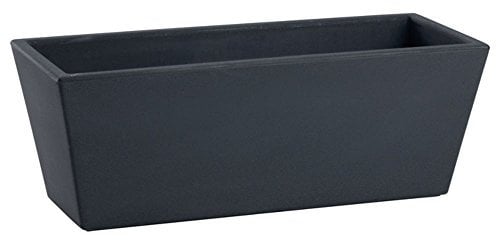 hydroflora 63002315 – Fioriera da Balcone Nicoli Mysia, Colore Antracite Opaco, 40 x 20 x 18 cm