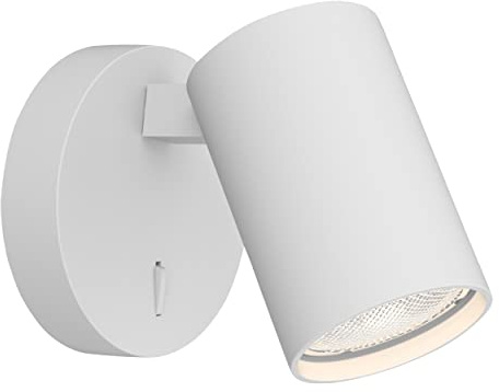 Astro Ascoli Single Switched Indoor Reading Light (Textured White), GU10 LED Lamp, Designed in Britain - 1286010 - 3 Years Guarantee