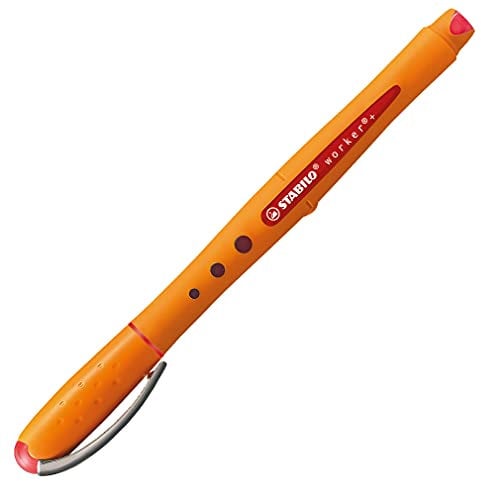 Tintenroller - STABILO worker+ - medium - Einzelstift - rot