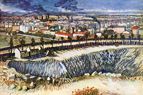 1art1 Vincent Van Gogh Fabrikstadt, 1887 Selbstklebende Fototapete Poster-Tapete 180x120 cm