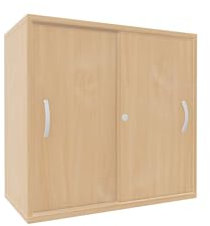 Geramöbel Schiebetürenschrank 1 Dekor-Einlegeboden, abschließbar, 800x425x768, Buche/Buche