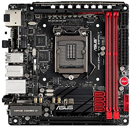 Asus 1150 Z97 Maximus VII Impact Scheda Madre, Nero
