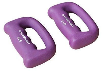 Ziyud 2 Stück handgeformte Neopren Übung Workout Jogging Walking Cardio Hanteln Paar (0,9 kg)(Lila)