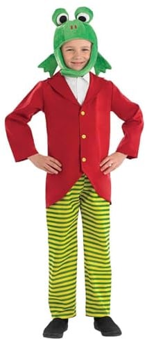 Fun Shack, Frog Costume Kids, Halloween Costume | Red Jacket with White Shirt Insert Included, Perfect for Halloween, Great for Fancy Dress