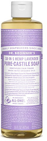(4 PACK) - Dr Bronner - Lavender Castile Liquid Soap | 472ml | 4 PACK BUNDLE by Dr. Bronner's