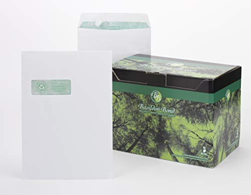 Bong Basildon Bond C4 White Peel And Seal Pocket Envelope, 120 gsm, Pack of 250, K80121