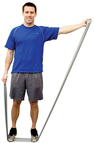 CanDo Trainingsband / Gymnastikband, Länge 45 m, Go-Band, silber (sehr sehr schwer)