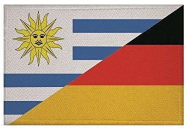 U24 Aufnäher Uruguay-Deutschland Fahne Flagge Aufbügler Patch 9 x 6 cm