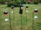 Garden Wine and Glass Holder - These Wine Bottle Glass Holders are Ideal for Your Barbecue, Beach Party or Event - 100% Lifetime Guarantee