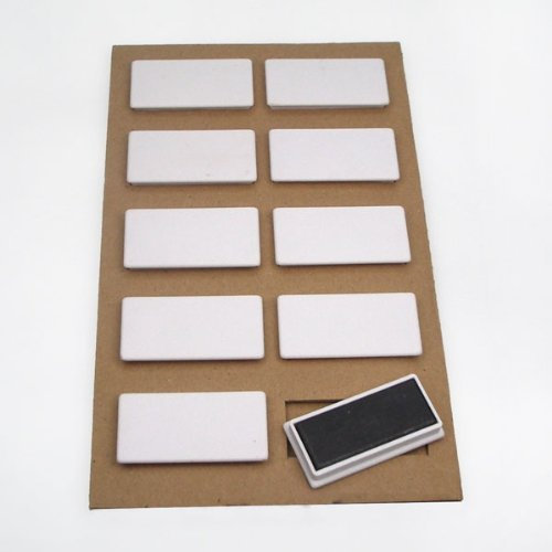 Office Line Haftmagnete, 10 Stück, rechteckig, 55 x 28 mm, weiß, Haftkraft 1700 g, Art.Nr.: 770134