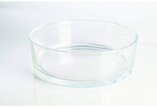 innaGLAS INNA-Glas Coupelle décorative Ronde en Verre Vera, Transparent, 8cm, Ø 25cm - Coupe à Fruits - Centre de Table en Verre
