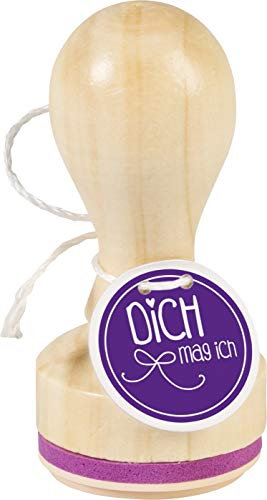 Knorr Prandell 211803032 Knorr prandell 211803032 Stempel aus Holz, rund Motivgröße ca. Ø 3,2 cm, Motiv: Dich mag ich