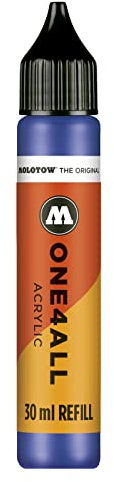 Molotow ONE4ALL Recharge acrylique 204 bleu véritable 30 ml pour marqueur permanent
