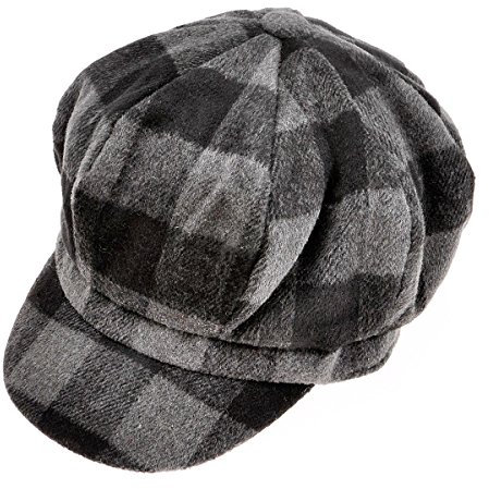ZYLC Warme Schirmmütze Barett Mütze Winter Ballonmütze Klassisches Design(Schwarz 2),Einheitsgröße
