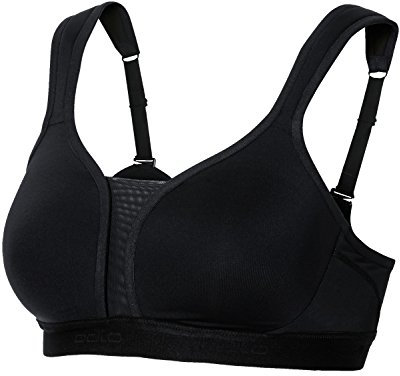 Odlo Damen Padded High Support_13071d Gepolsterter Sport BH, Schwarz, 75D EU