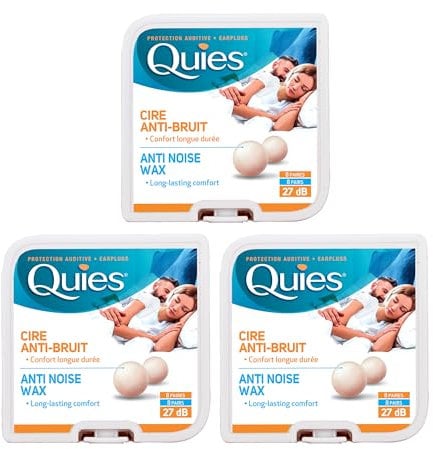 Hirts AH-3687969- (3) -FBM Boules Natural Wax Ohrstöpsel, 8 Paare, Packung von 3