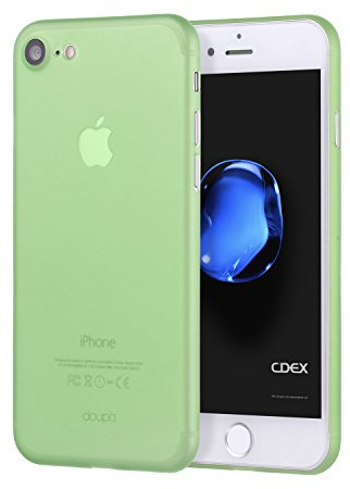 doupi UltraSlim Hülle kompatibel für iPhone SE (2022) / iPhone 8/7 (4,7 Zoll), Ultra Dünn Fein Matt Oberfläche Handyhülle Cover Bumper Schutz Schale Hard Case Design Schutzhülle, grün