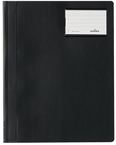 DURABLE Hunke & Jochheim Schnellhefter, Hartfolie, DIN A4 überbreit (1 Stück, schwarz)