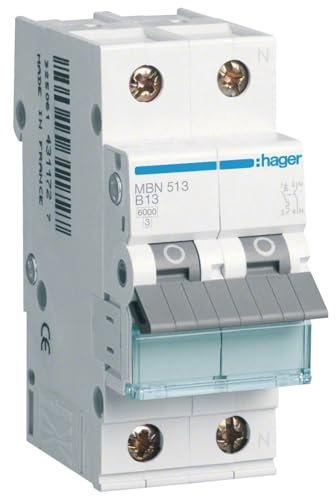 Hager MBN513 LS-Schalter 1P+N 6kA B-13A 2M