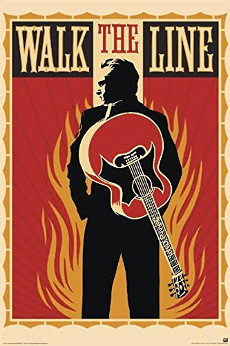 Close Up Walk The Line Poster - Joaquin Phoenix als Johnny Cash (61 cm x 91,5 cm) + weiÃŸe Geschenkverpackung. Verschenkfertig!