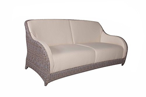 Strandkorbwerk Sofa Marino 3-Sitzer Cubu Croko Yachtbezug Polyrattan Gartensofa Couch