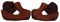 Bell Bullitt Ersatz-Wangenpolster für Motorradhelm, Braun, 8013396, braun, 35 mm