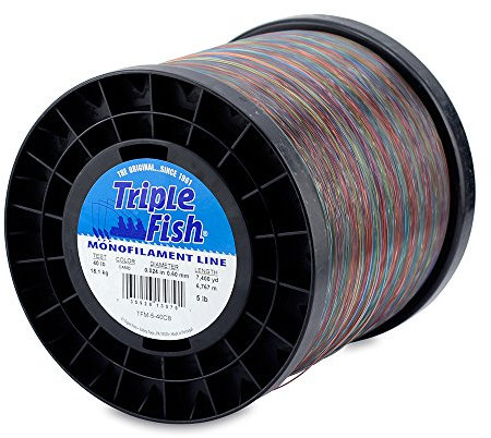 Triple Fish Mono Line, 40 lb (18,1 kg) Test.024 in (0,60 mm) Durchmesser, Camo, 5 lb (2,26 kg) Spule, 7400 yd (6767 m)