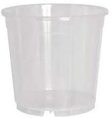 ARCA Vaso Trasparente in PLASTICA Ideale per Le Orchidee in Confezione da 6 Pezzi (14 Centimetri, 13 Centimetri)
