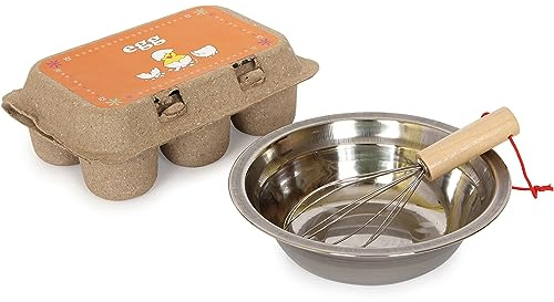 small foot Eierschmaus, Set mit 6 Holzeiern, Zubehör für die Kinderküche / Kaufmannsladen, für Kinder ab 3 Jahren, 5666