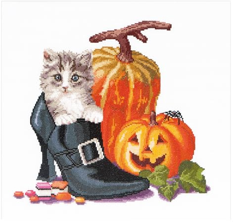 Thea Gouverneur - Kreuzstich-Set - Halloween-ätzchen - Aida - 16 Count - Für Erwachsene - 738A