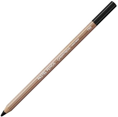 Caran d'Ache Pastel Pencil Farbstift Artist Farbstifte Bleistift/ 3 Stück/Pack - Farbe: 009 Black (788.009)