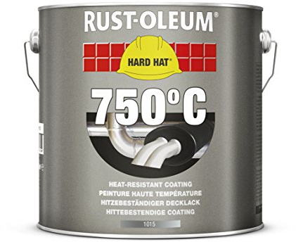 RUST-OLEUM 1015.2.5 Hard Hat Topcoat Heat Resistant, For Temperatures Up To 750 Degree C, Aluminium
