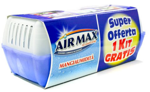 2kit Deumidificatore mangia umidità con sali da 450gr omaggio inodore Air Max