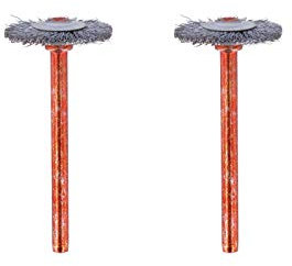 Dremel 530 Stainless Steel Brush Accessory Set, 2 Brushes (19 mm) for Cleaning Corrosive Resistant Materials