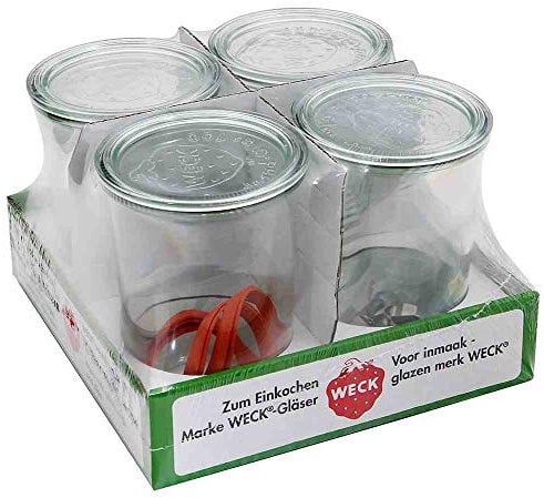 WECK Lot de 4 bocaux 850 ML