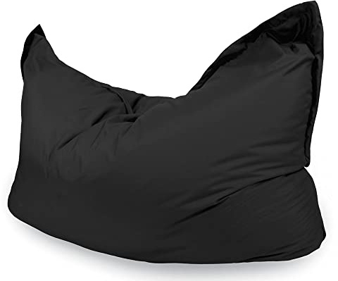 Beautiful Beanbags - Large Kids Big Brother Beanbag Chair - Black | Water-Resistant, Ready-Filled Bean Bag for Indoor or Outdoor Use