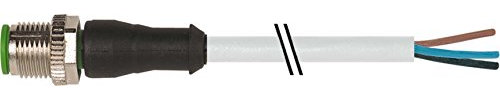 M12 Stecker 0° freies Leitungsende
