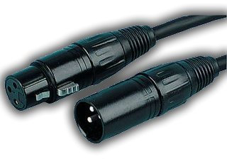 Consoletronic PULSE XLR Microphone Male to Female Audio Cable Black 50m