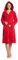 Vossen Damen Bademantel Texas, Einfarbig, Rot (purpur 3705), S (38-44)
