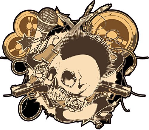 NetSpares 1 x Aufkleber Skull 045 Totenkopf Schädel Sensenmann Death Bones Sticker Tuning