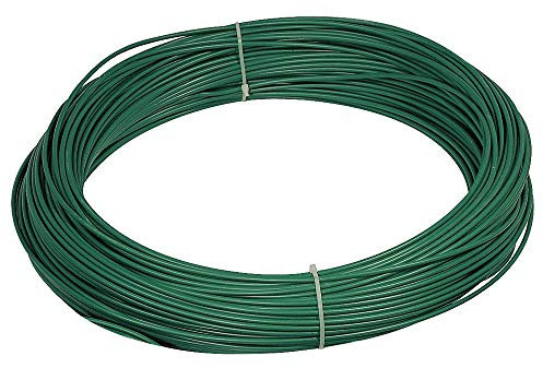 Fil de tension plastifié vert pour clôtures, portails en grillage métallique, diamètre 1,8 mm, bobine de 100 m