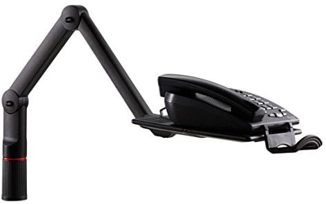 Novus TalkMaster Telefonschwenkarm (mit Telefonablage und 2-gelenkigem Schwenkarm) anthrazit