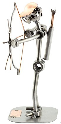 Steelman24 Schraubenmännchen Bogenschütze | Made in Germany,Handarbeit,Geschenkidee,Stahlfigur,Metallfigur,Metallmännchen