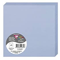 Clairefontaine 22839C Packung (mit 25 Doppelkarten Pollen, Gefaltet, 135 x 135 mm) 210g, lavendelblau