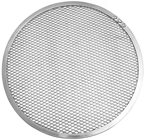 FMProfessional Base Redonda de Rejilla para Hornear Especial para Pizza, Rejilla para Descongelar o para Enfriar Alimentos Clientes, Aluminio, Diámetro 28 cm, 1 ud.