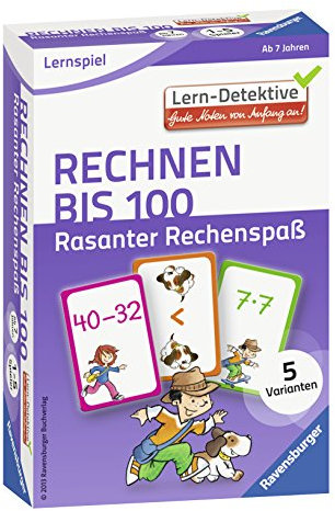 Rechnen bis 100. Rasanter Rechenspaß: Rasanter Rechenspaß. Anlege-Spiel mit 52 Spielkarten (Lern-Detektive - Lernspiel)